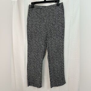 Alfred Dunner Black/White Pull-On Pants